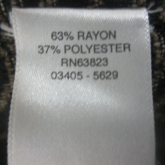 CJ Banks Christopher & Bank Womens M Blazer Taupe Brown Black Floral Jacket - Picture 8 of 11